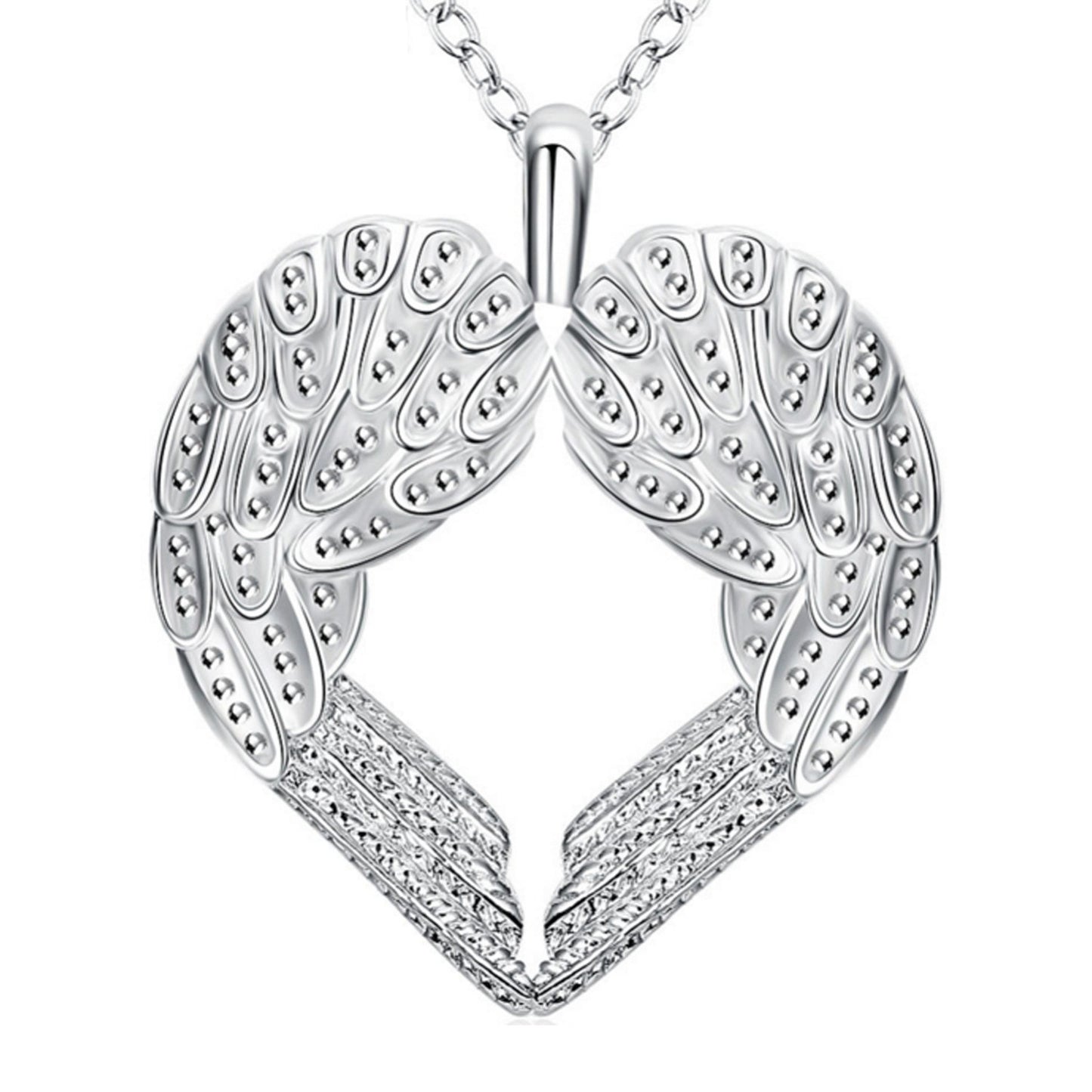 Angel wings love necklace