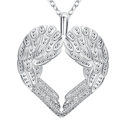 Angel wings love necklace