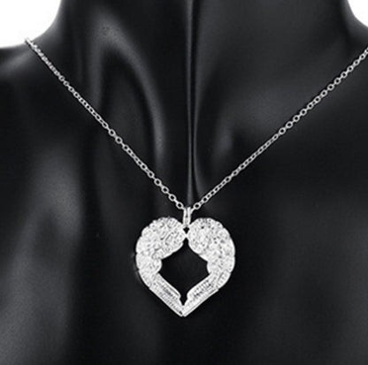 Angel wings love necklace